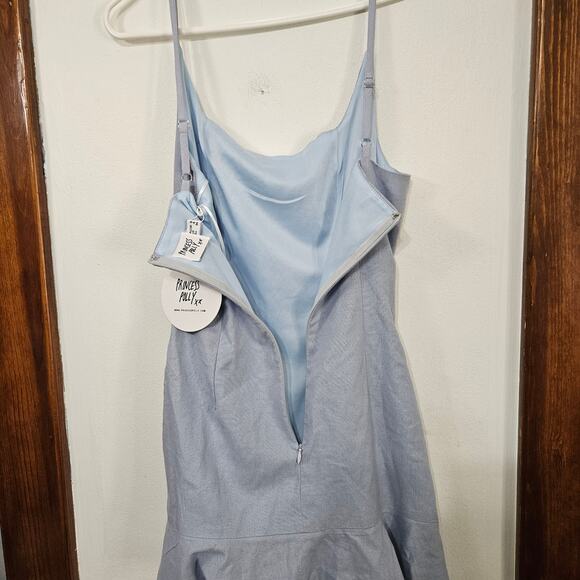 NWT! Princess Polly Cottage Hill Mini Dress Blue Adjustable Straps Size 4 Small - Picture 4 of 9